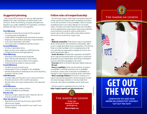 Get Out the Vote brochure, 2016 | Digital Archive